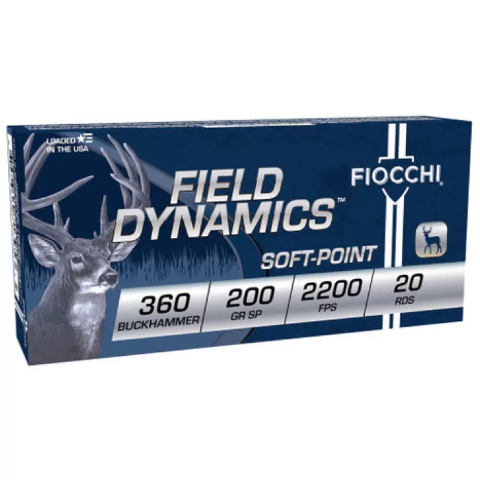 Fiocchi 360BHB Field Dynamics 360Buckhammer 200gr Soft Point 20 Per Box/10 Case