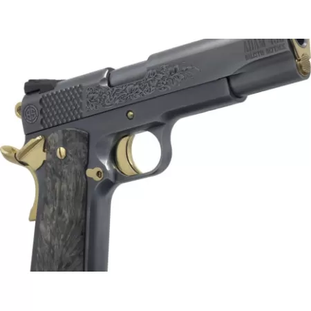 Dickinson LLC DKSN45TBP Adam 1911 Titan Full Size 45 ACP 8+1 5" Black Barrel, Steel B Serrations Slide, Steel Frame w/Beavertail