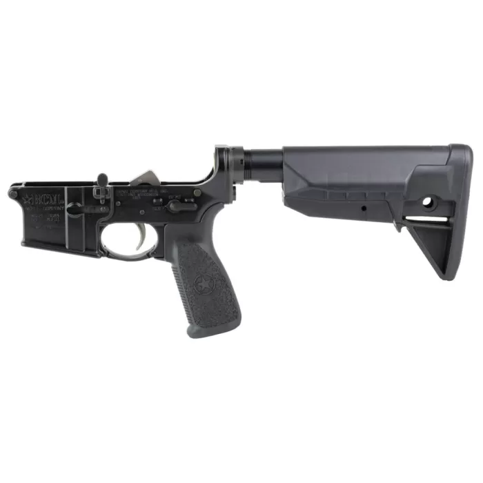 BCM Gunfighter AR15 Complete Lower Group - Black [MPN:LRG-STK-MOD-0-SPMD-BLK]