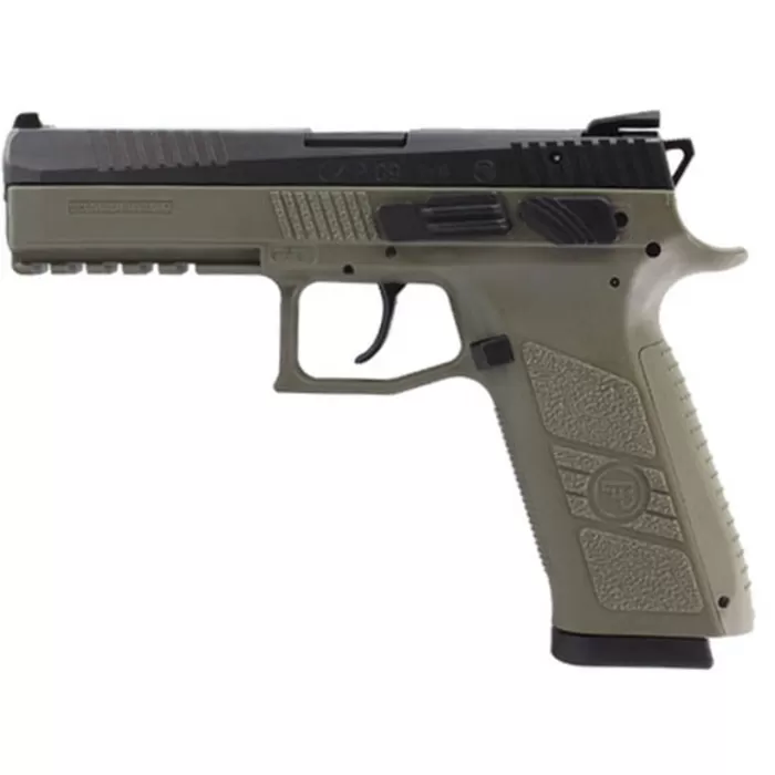CZ P-09 DA/SA 9mm, Olive Drab, Fixed Sights, 19rd CZ P-09 DA/SA 9mm, Olive Drab, Fixed Sights, 19rd