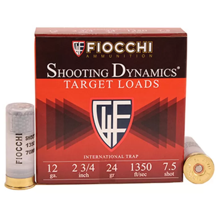 Fiocchi 12Ga 2.75 #7.5 24Gr Target 1350Fps 25/10 12SD2475 Fiocchi 12Ga 2.75 #7.5 24Gr Target 1350Fps 25/10 12SD2475