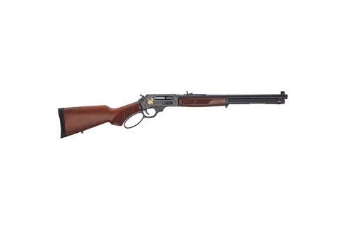 Henry Side Gate Wildlife 45-70 Gov 4+1 18.43" Fancy American Walnut Blued Right Hand with Large Loop