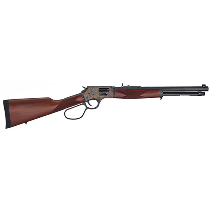 Henry Repeating Arms, Big Boy Color Case Hardened, Lever Action, Side Gate, 44 Mag/44 Special, 16.5" Octagon Blued Steel Barrel, Straight-grip American Walnut Stock, Fully Adjustable Semi-Buckhorn Sights, 7 Rounds Henry Repeating Arms, Big Boy Color Case Hardened, Lever Action, Side Gate, 44 Mag/44 Special, 16.5" Octagon Blued Steel Barrel, Straight-grip American Walnut Stock, Fully Adjustable Semi-Buckhorn Sights, 7 Rounds