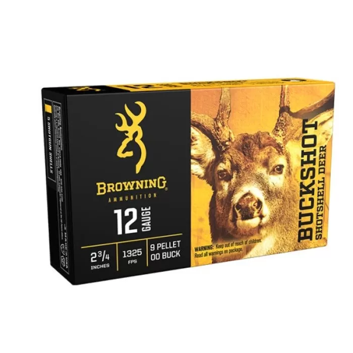Browning Ammo Buckshot, Brna B193111222 12 9 Pel 00 Buck 15/10 Browning Ammo Buckshot, Brna B193111222 12 9 Pel 00 Buck 15/10
