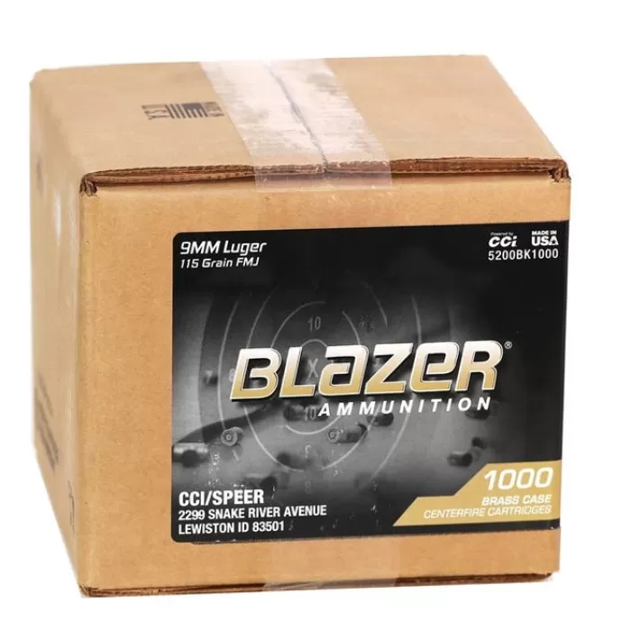 CCI Ammunition Blazer Loose Bulk Ammo Brass 9mm 115-Grain 1000-Rounds FMJ CCI Ammunition Blazer Loose Bulk Ammo Brass 9mm 115-Grain 1000-Rounds FMJ