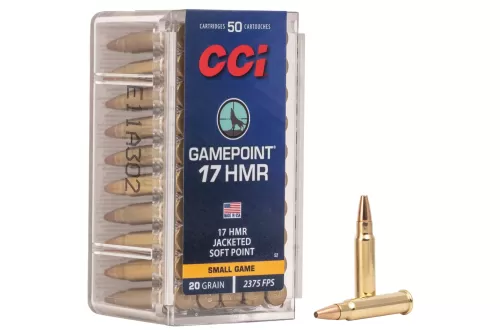 CCI Gamepoint 17HMR 20 Grain Jacketed Soft Point 50 Rd Bx - Dirty Bird Industries
