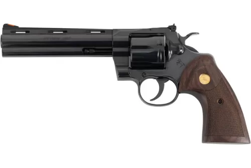 CLT PYTHON 357MAG 6 BLUED WOOD GRIP BLEM