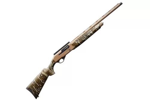 Charles Daly 601 Turkey 12 Gauge 3", 24" 4rd Flat Dark Earth Cerakote, Sythetic Mossy Oak Bottomland Semi Auto Shotgun
