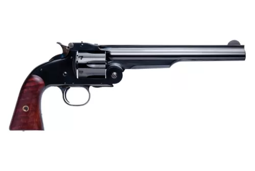 Cimarron Model 3 Schofield .45 Long Colt, 8" Barrel, Wood Grips, Blue Finish, 6rd