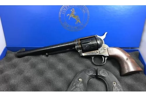 Colt Firearms New Frontier Single Action Army 200th Anniversary Blued / Hand Engraved .45 LC 7.5-inch 6Rd