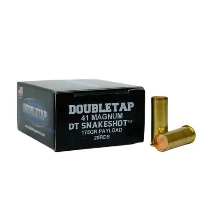 DoubleTap Snake Shot Brass .41 Mag #9 Shot 175 Grain 20-Rounds DoubleTap Snake Shot Brass .41 Mag #9 Shot 175 Grain 20-Rounds