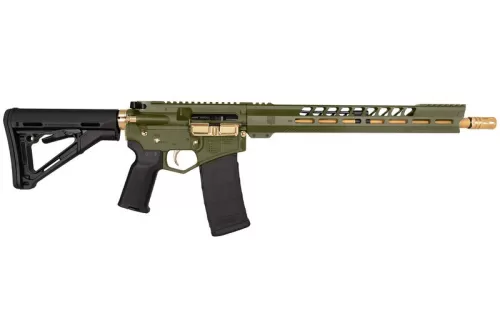 Diamondback Firearms DB15 5.56x45mm 16" AR Rifle, - Green/Gold, Stylish and High-Performance Tactical - DB175AK801