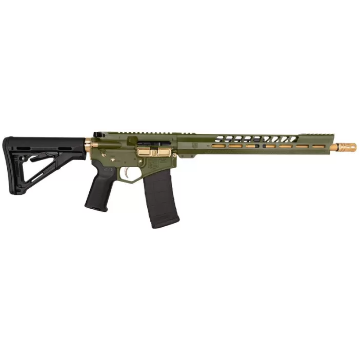 Diamondback Firearms DB15 5.56x45mm 16" AR Rifle, - Green/Gold, Stylish and High-Performance Tactical - DB175AK801 Diamondback Firearms DB15 5.56x45mm 16" AR Rifle, - Green/Gold, Stylish and High-Performance Tactical - DB175AK801