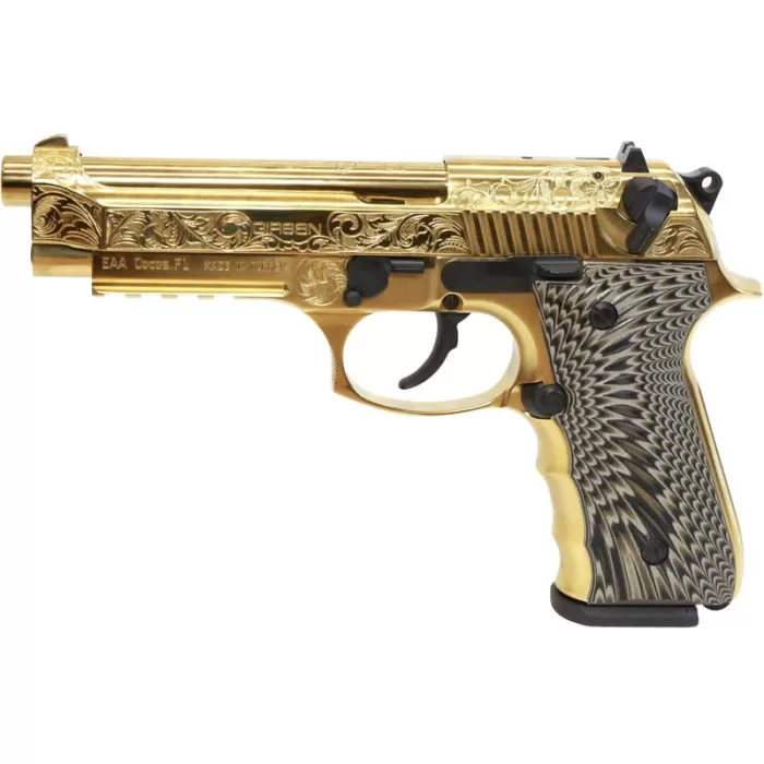 EAA Corp Girsan Regard MC Deluxe Gold 9mm 4.9" Barrel 18-Rounds EAA Corp Girsan Regard MC Deluxe Gold 9mm 4.9" Barrel 18-Rounds