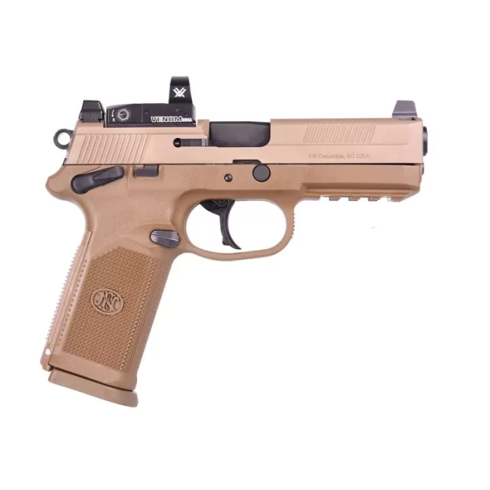 FN FNX-45 Tactical Flat Dark Earth .45 ACP 4.5" Barrel 10-Rounds Vortex Viper Optic FN FNX-45 Tactical Flat Dark Earth .45 ACP 4.5" Barrel 10-Rounds Vortex Viper Optic