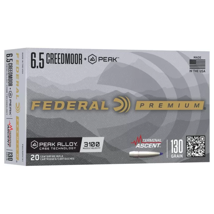 Terminal Ascent, 6.5 Creedmoor +Peak, 130 Grain, Terminal Ascent, 3100 fps