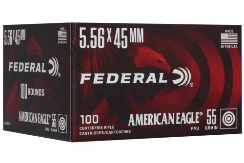 Federal AE193C American Eagle  5.56x45mm 55gr Full Metal Jacket 100 Per Box/5 Case