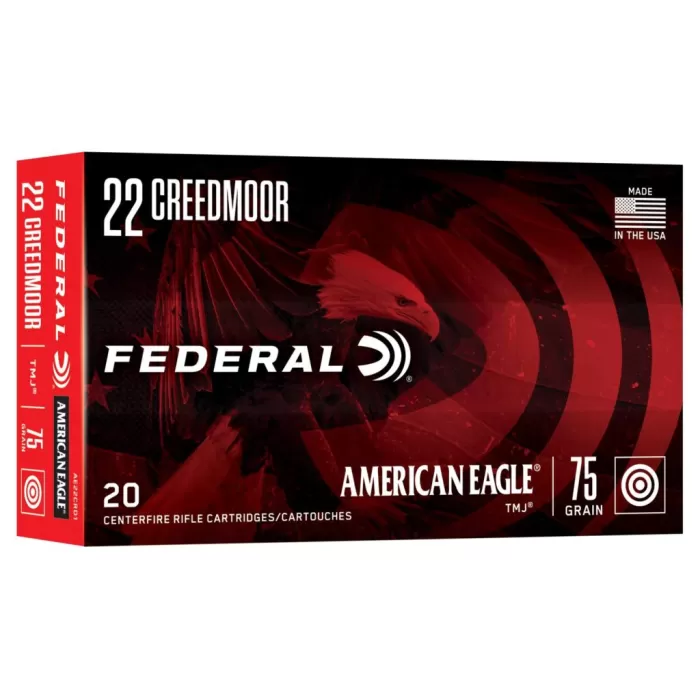 American Eagle Rifle, 22 Creedmoor, 75 Grain, Total Metal Jacket, 3300 fps