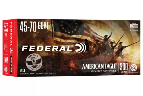 Federal AE4570USA American Eagle 45-70Gov 300gr Jacketed Soft Point 20 Per Box/10 Case