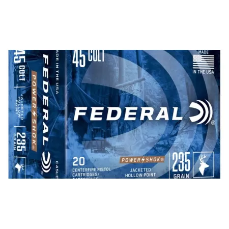 Federal C45LCB Power-Shok 45Colt 235gr Jacketed Hollow Point 20 Per Box/10 Case