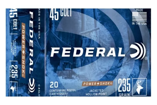 Federal C45LCB Power-Shok 45Colt 235gr Jacketed Hollow Point 20 Per Box/10 Case