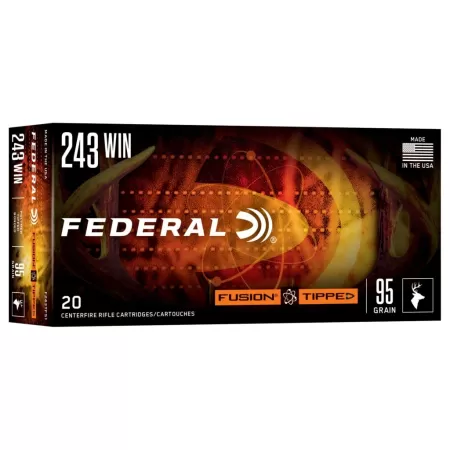 Federal F243TFS1   243Win 95gr Fusion Soft Point 20 Per Box/10 Case