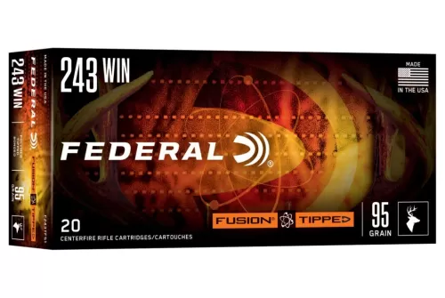 Federal F243TFS1   243Win 95gr Fusion Soft Point 20 Per Box/10 Case
