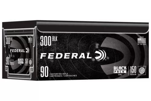 Federal Black Pack 300 Blackout Ammo 150 Grain Full Metal Jacket Boat-Tail - FC300BLKBF