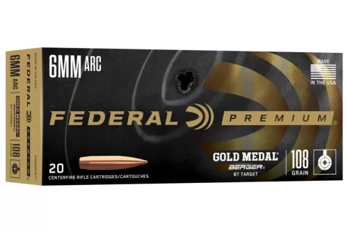 Federal GM6ARCBT1 Gold Medal 6mmARC 108gr 20 Per Box/10 Case
