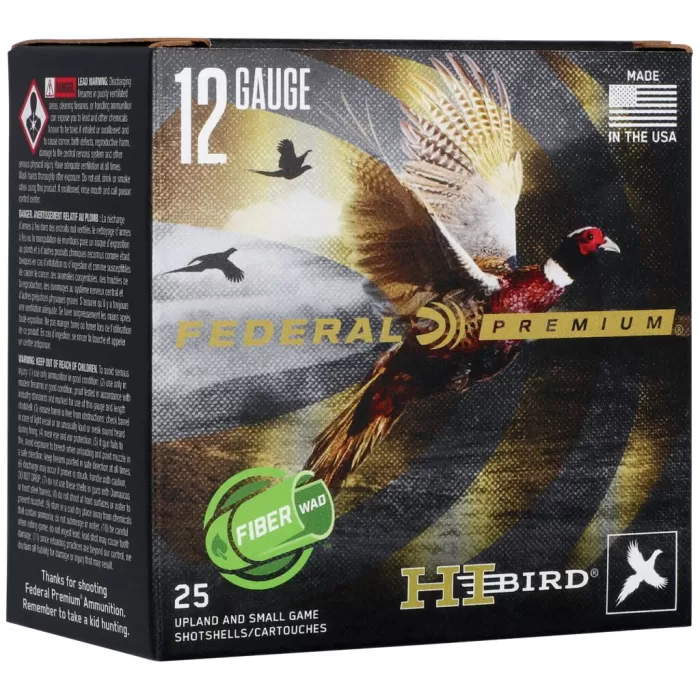 Hi-Bird Fiber Wad, 12 Gauge, 6 Shot, 2-3/4 in, 1 1/4 oz, 1330 fps