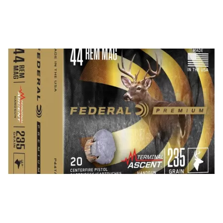 Federal P44TA1 44RemMag 235gr Terminal Ascent 20 Per Box/10 Case