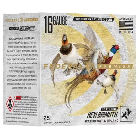 Premium HEVI-Bismuth, 16 Gauge, 5 Shot, 2-3/4 in, 1 oz, 1400 fps