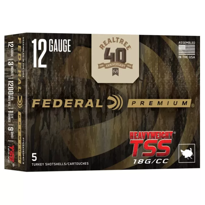 FEDERAL Heavyweight TSS 40th Anniversary 12Ga 5rd 3in 1 3/4oz #9 Realtree Shotshells (PTSSX193FRT-9) FEDERAL Heavyweight TSS 40th Anniversary 12Ga 5rd 3in 1 3/4oz #9 Realtree Shotshells (PTSSX193FRT-9)