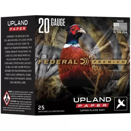 Upland Paper, 20 Gauge, 4 Shot, 2-3/4 in, 1 oz, 1250 fps