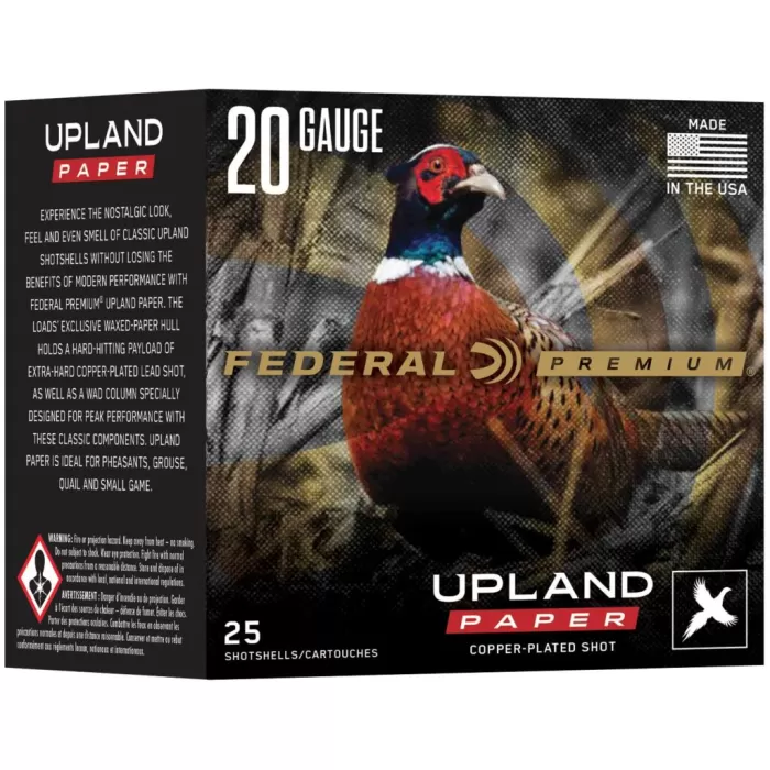 Upland Paper, 20 Gauge, 4 Shot, 2-3/4 in, 1 oz, 1250 fps
