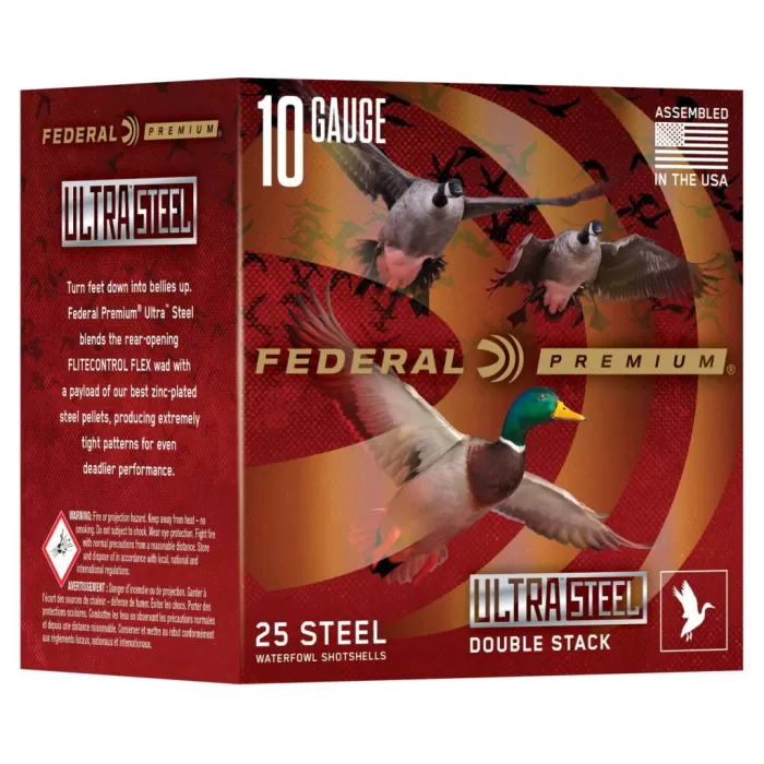 Ultra Steel, 10 Gauge, BBB and 1 Shot, 3-1/2 in, 1 5/8 oz, 1400 fps