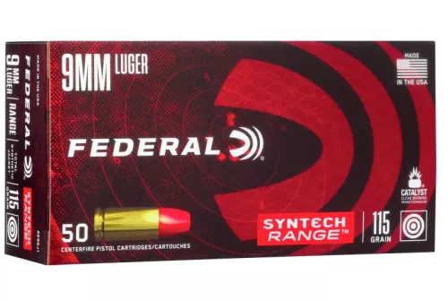 Federal American Eagle Syntech Range Brass .380 ACP 95-Grain 50-Rounds TSJ