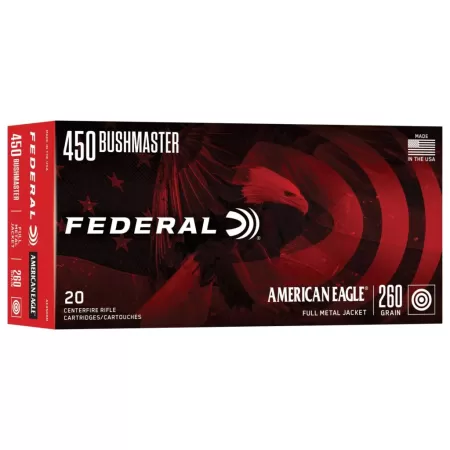 American Eagle Rifle, 450 Bushmaster, 260 Grain, Full Metal Jacket Round Nose, 2040 fps