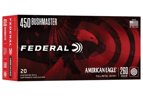 American Eagle Rifle, 450 Bushmaster, 260 Grain, Full Metal Jacket Round Nose, 2040 fps