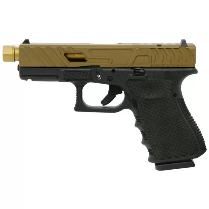 Glock Pattern 19 9MM 4 2/15RD MAGS CUST CHAINMAIL STIPPLE Glock Pattern 19 9MM 4 2/15RD MAGS CUST CHAINMAIL STIPPLE