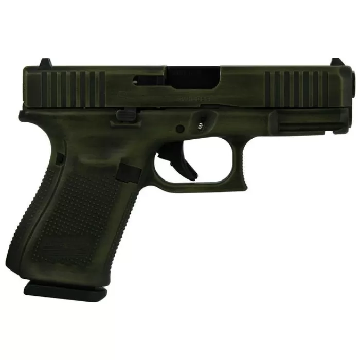 Glock 19 Gen 5 Distressed Green 9mm 15rd Glock 19 Gen 5 Distressed Green 9mm 15rd