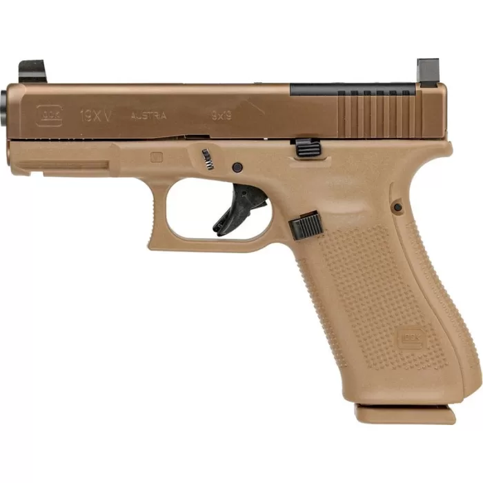 Glock 19X V MOS Coyote Brown 9mm 4.52
