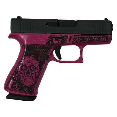 Glock 43X "Sugar Skull Pink Medusa" Handgun 9Mm Luger 10Rd Magazines(2) 3.41" Barrel Usa Made UX4350201SKP