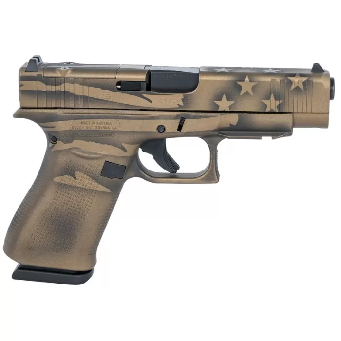 Glock 48 MOS Bronze Battleworn Flag 9mm 4.17" Barrel 10-Rounds Glock 48 MOS Bronze Battleworn Flag 9mm 4.17" Barrel 10-Rounds