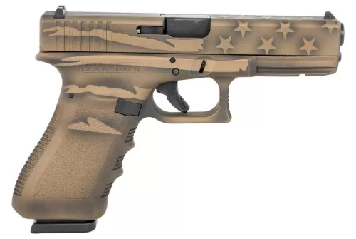 Glock 22 .40 S&W Pistol, 4.49" Barrel, Fixed Sights, Red, Wht, Blu BW Flag - PI2250204