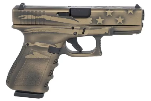 Glock UG2750204-BBBWFLAG G27 Gen4 Subcompact 40 S&W 3.42" 9+1 Overall Black/Coyote Battle Worn Flag Cerakote
