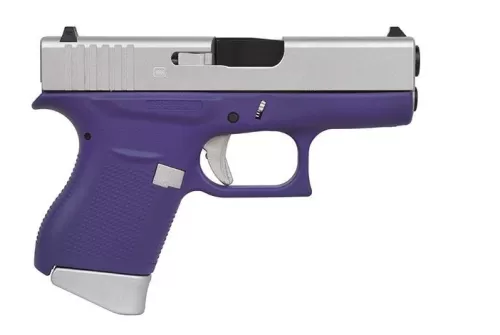 GLOCK 43 9mm 3.39in Barrel 6rd Purple-Aluminum Pistol (PI4350201BPSA)