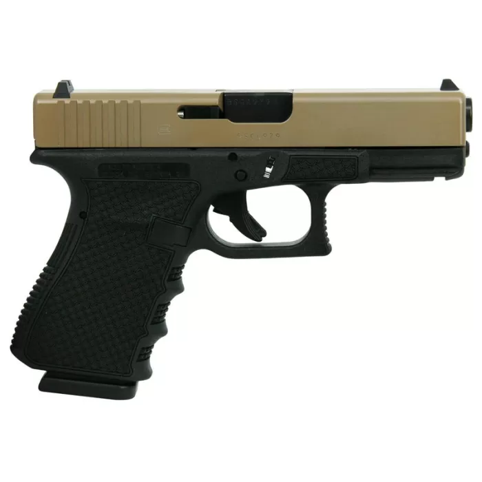 Glock 19 Gen 3 Flat Dark Earth 9mm 4.02" Barrel 15-Rounds Chainmail Stippling Glock 19 Gen 3 Flat Dark Earth 9mm 4.02" Barrel 15-Rounds Chainmail Stippling