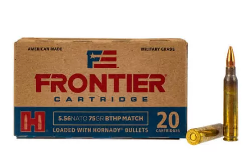 Frontier Cartridge 556 NATO 75 Grain Boat Tail Hollow Point Match Lake City, 20 Round Box - Dirty Bird Industries