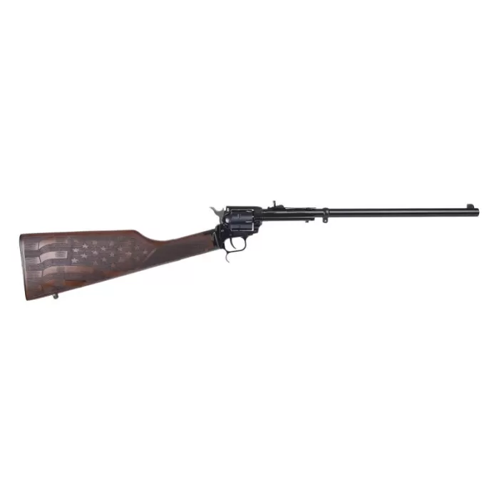 Heritage Firearms Rough Rider Rancher Carbine American Flag Walnut / Black .22 LR 16.125" Barrel 6-Rounds Heritage Firearms Rough Rider Rancher Carbine American Flag Walnut / Black .22 LR 16.125" Barrel 6-Rounds